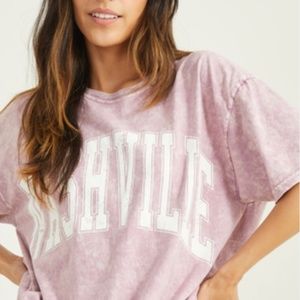 Altar’d State Nashville Oversized Tee - Pink/Purple XS/S